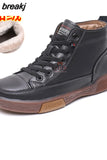 Women Ankle Autumn Boots Ladies Flat Shoes Woman Genuine Leather Lace up Casual Boots Female Motorcycle Boot