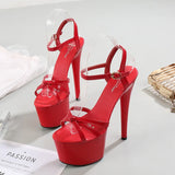 Breakj Leather Sandals Special High Heels Heel Sexy Black Waterproof Platform Hate Day Superb High Slippers Female