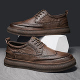 Men Brogue dress Shoes outdoor British Style Lace Up Leather Shoes Fashion Casual Business Man shoes Footwear Chaussure