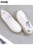 Women Shoes Spring Summer Real Leather Sneakers Woman White Breathable All-matcch Casual Shoes
