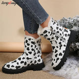 winter woman snow boots Plush Snow Boots Women Platform Casual Shoes Warm Faux Fur Shoes 2023 Women Winter Ankle