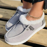 New Winter Cotton Shoes Plush Thickened Warm Single Shoes Large Size 43 Cotton