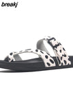 2023 New Outside Cork Slipper Flip Flops Summer Women Mixed Color Casual Beach Non-slip Slides