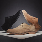 Men Shoes England Trend Casual Shoes Male Suede Oxford Boots Wedding Leather Dress Shoes Men Flats Zapatillas Hombre Plus
