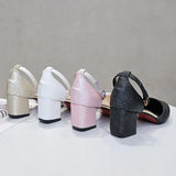 Summer New High Heels Shoes Fashion Sexy Pointed Shoes Banquet Party High Heels Ladies Sandals Square Heel Zapatos