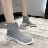 Women Sneakers Vulcanized Shoes Sock Sneakers Women flats Slip On Flat Shoes Women Plus Size Loafers Walking female