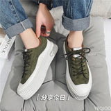 Casual Shoes for Men Running Sneaker Student Fashion Board Shoes Leather Comfortable Black Platform Shoes