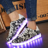 Sneakers for Women Casual Shoes Led Glowing Shoes for Men Fashion Flat Running Sneakers LED Rechargeable Couple's