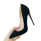 Women Pumps for Wedding Shoes Pointed Toe Sexy High Heels Shoes 12 cm 10 cm Stilettos Red Black plus size 33-45 RM001