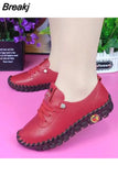 Women's Shoes on Sale 2023 High Quality Platform Loafers New Spring Casual Mom Shoe Lace Up Leather Flat Slip-On Shoes for