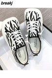 Canvas Shoes Women Trainers Women Square Toe Sneaker Lady Spring Autumn Female Footwear Breathable Sneakers Platform