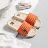 Mute Sippers Men Platform Shoes EVA Soft Indoor Home Slides For Men Non-slip Summer Sandals Couples Bathroom Shoes