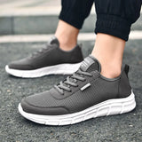 Men's Casual Shoes Large Size Breathable Outdoor Flat Mesh Lightweight Sneakers Fashion Running Shoes Zapatillas Comodas