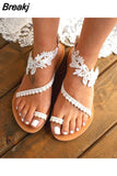 Women's Sandals 2023 Women Summer Wedding Bridal Shoes Without Heels Comfortable Flat Espadrilles Female Loafers
