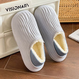 New Women's Waterproof Home Slippers Plush Warm Winter House Shoes Women Flat Non Slip Outdoor Indoor Cotton Slippers