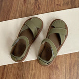 Bun Head Roman Sandals for Women Soft Soled Summer One-line Casual Beach Shoes for