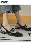 Spring Summer New Women Flats Sandals Fashion Chunky Slippers Sexy Party Dress Shallow Flip Flops Casual Shoes Mujer
