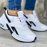 Breakj Sneakers Women 2025 Spring And Autumn New Thick-Sed Grid Color Tie Sports Casual Shoes