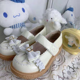 Women Summer Shoes 2022 Red Mary Janes Japanese Style Girls Patchwork Lace Bow Lolita Shoes Kawaii Hook Loop