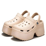 2024 Chunky Platform Clogs Sandals for Women Summer Outdoor Non Slip Beach Slippers Woman Eva Thick Bottom