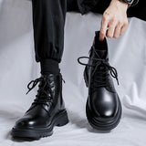 Breakj Fall Winter Side Zip Martin Shoe Fall British Black Platform Short Boots