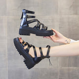 Platform Shoes Women's Sandals Summer 2023 High Heels Beach Elegant Roman Sandles Girls Party Footwear Free