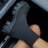 Women Boots 2022 Platform Boots For Autumn Winter Shoes Slip On Platform Shoes Women Ankle Boots White Heels Short Botas