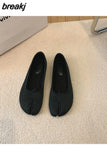 Split Toe Flats Shoes Women Brand Ballerina Ninja Tabi Cozy Loafers Female Mary Jane Casual Moccasins Ladies Shoes