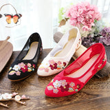 Breakj Shoes Tip Fashion Plate Buckle Beef Tendon Bottom Low Heel Women's Shoes Sandals Mesh Gauze Embroidered Cloth