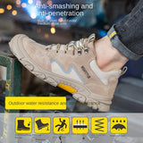 Labor Protection Shoes Steel Bao-head Anti Smashing Rubber Tire Sole Work Shoes Men Lightweight Non Slip Safety