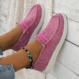 Lightweight Women's Loafers Comfy Plus Size Lace Up Canvas Sneakers Women Non Slip Flat Walking Shoes Female