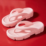 Thick Bottom Platform Flip Flops Women 2022 Summer Soft Sole Clip Toe Slippers Woman Comfy Non Slip Beach Shoes