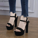 thick heel sexy ladies high heel sandals concise elegant high heels Europe and America sweet wild white women's