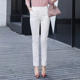 Pants Women 2020 Spring High Waist Female Formal Trousers Casual Pantalones Solid Workwear Stretchy Slim Woman