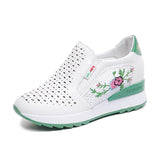 Platform Sneakers Breathable Women Shoes Slip on Women Shoes Casual Height Increasing