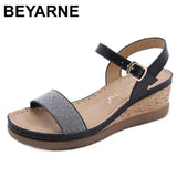 Wedge With Female Sandals Fish Mouth Buckle With Flat Bottom Platform Summer Women's Shoes sandalias de las