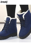 Women Winter 2023 New In Ankle Boots For Winter Shoes Women Low Heels Platform Botas Mujer Free Shipping Snow Boots