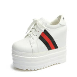 spring new simple comfortable flat single shoes within increased fashion casual shoes Korean muffin bottom women's