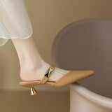 New 2023 Summer Pointed Muller Shoes With High Heel