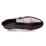 Men Oxford Business Shoes Soft Casual Leather Shoes Breathable Men's Pointy Loafers Flats Zip Shoes Slip-on Driving