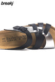 2023 New Fashion Summer Cork Slipper Women Casual Beach Non-slip Outside Cut-outs Slip on Slides