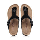 New Summer Women Beach Shoe Casual Cork PU Leather Slippers Men Outdoor Fashion Flip Flops