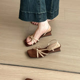 Breakj Fairy Wind Woven Temperament In The Summer Of 2025, Show-To-Toed And Sandals Women's One-Legged