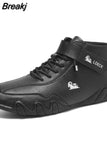 Men Casual Sneaker Leather Shoes Free Shipping Luxury Brand Sports Shoes Lace-up Ankle Boots Waterproof Winter Motorcycle