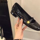 Women's Shoes Mary Jane Style Women's Shoes Low Heel Shallow Mouth Round Toe Solid Color Women's Shoes Party