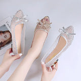 Women Boat Shoes 2023 New Spring Casual Soft Cozy Breathable Mesh Fashion Bow Shallow Sandals Femme Walking Zapatos