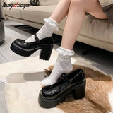 mary janes platform heels Japanese Style Platform Lolita Shoes Women Patent Leather Vintage Soft Sister Girls Shoes