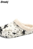 Men Cotton Slipper Winter New Thick-soled EVA Soft Bottom Waterproof Detachable non-slip Unisex Female Home Fashion