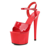 Color Shoes Stripper Heels Women Sandals Sexy Shoes Party Club Sandals 17 CM Platform High-heeled Wedding Shoes Pole