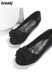 Size Bow Women's Flats Contracted Shallow Mouth Round Toe Flat Shoes For Women Spring Summer Autumn Casual Woman